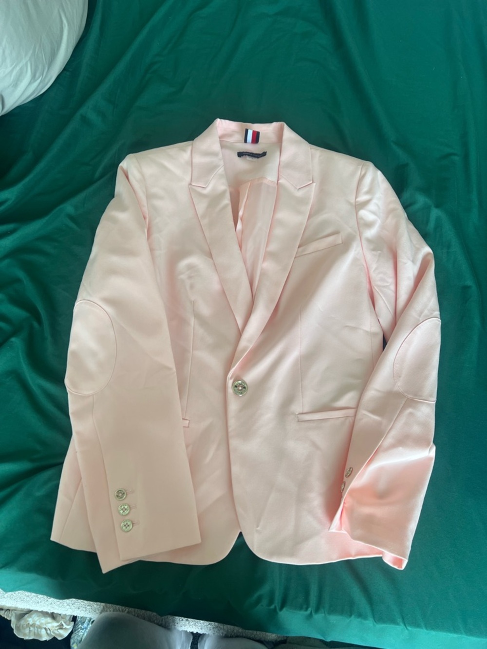 Tommy Hilfiger Pale Pink Single-Breasted Blazer
